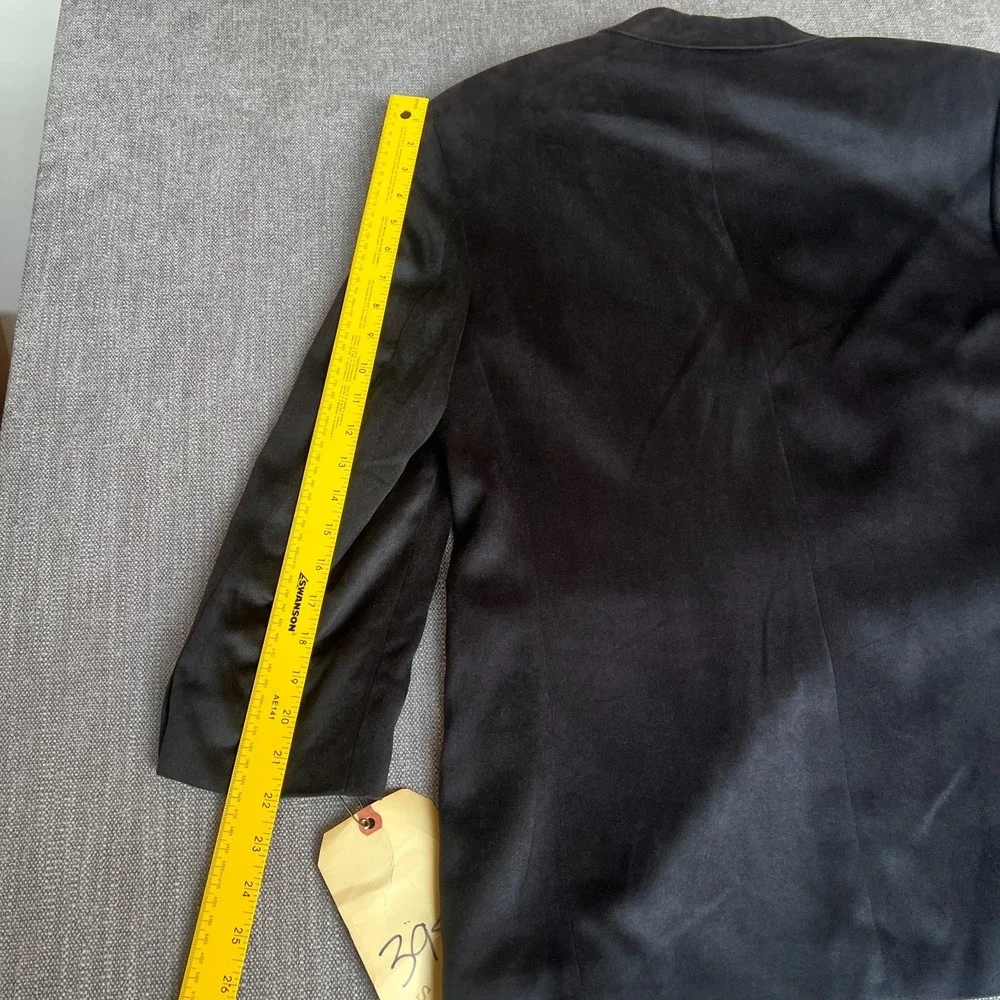 Joseph & Feiss Blazer Jacket Mens 39S Black Velvet Single-Breasted Professional